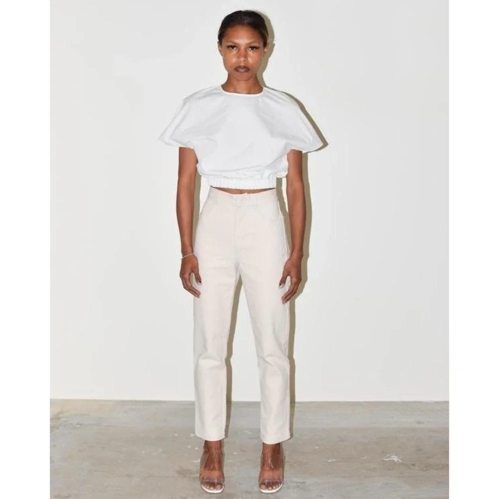 diamond‎ leah rigid pants natural Size 6 Minimalist Organic